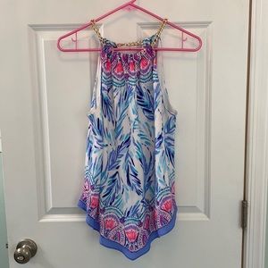 Lilly Pulitzer Chain neck handkerchief top
